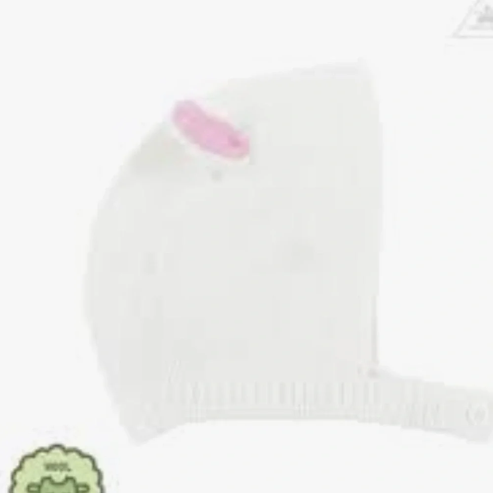 Stella McCartney Kids White Hat with Pink Ears